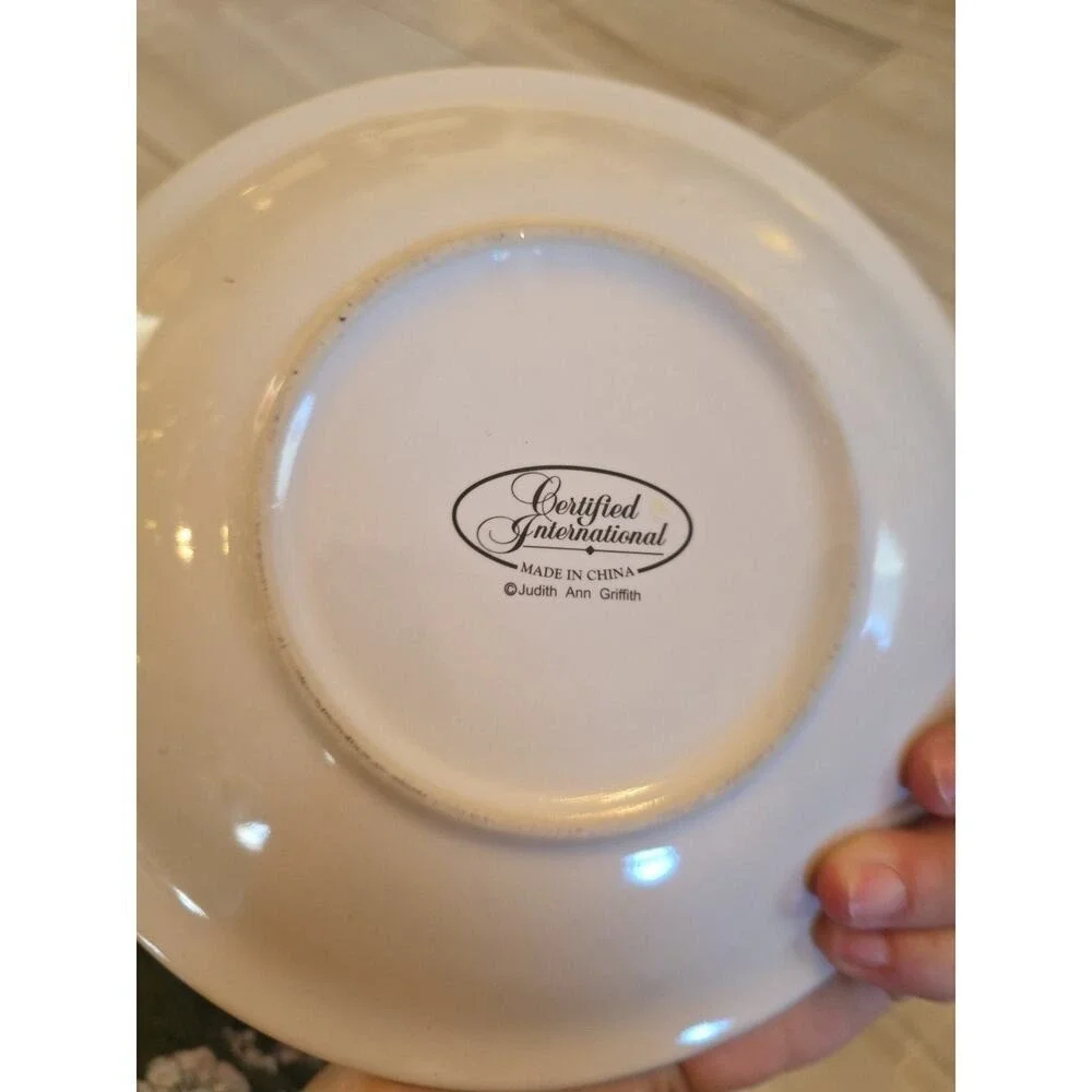 Certified International Starlight Santa Night Time Edition 2 Pc Salad Plates